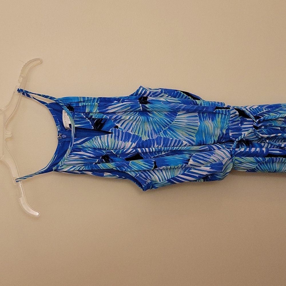 London Times Blue Multicolor Jumpsuit in Size 12